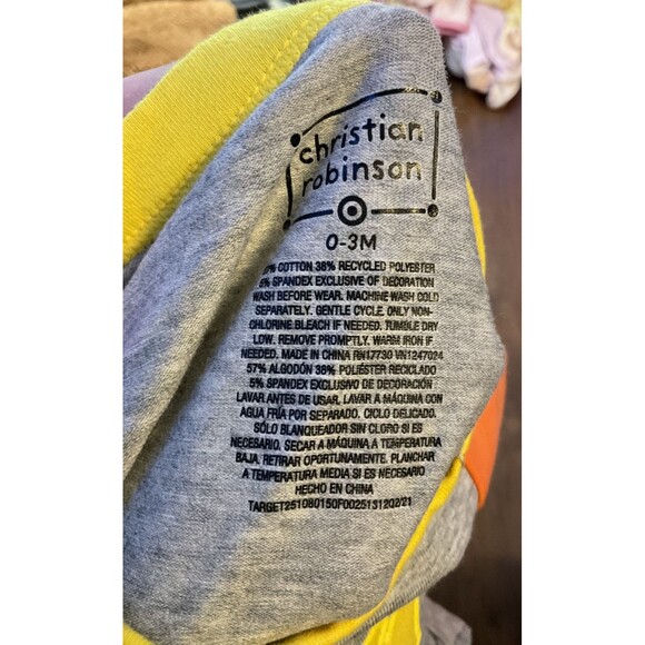 christian robinson neutral one piece 0-3 months new with tags long sleeve - Picture 2 of 5